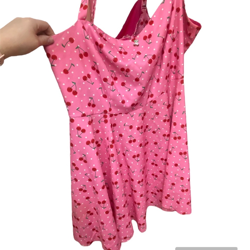 Unique Vintage Pink Cherry Dress 1x
